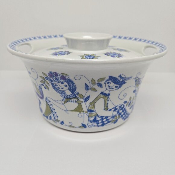 Vintage Lotte Coupe by Figgjo 1 Qt Casserole Bowl w/ Lid, Norway, 1972 - Picture 1 of 15
